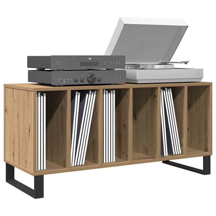 Mobile porta vinili rovere artigianale 100 x 38 x 48 cm 862906