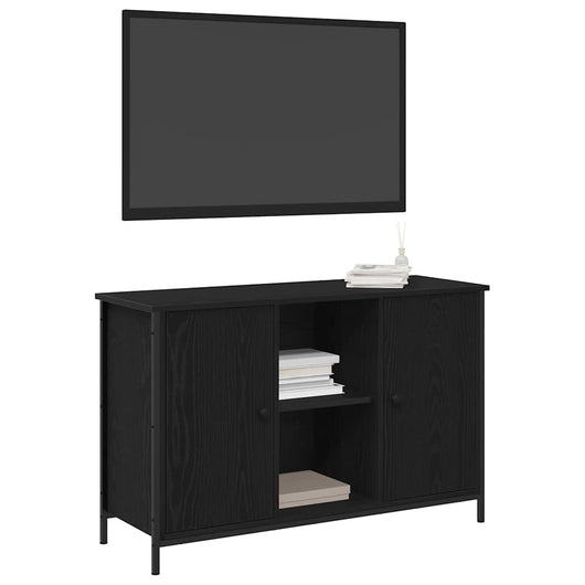 Set mobile TV-Credenza per TV Rovere Nero 101 x 35 x 65 cm Legno multistrato
