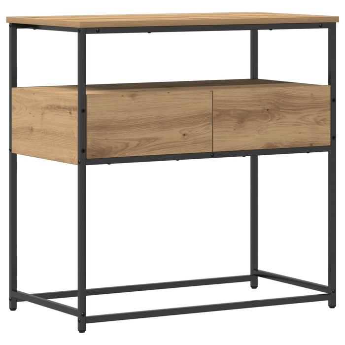 Tavolo consolle con cassetto Rovere artigianale 75 x 40 x 75 cm 862937