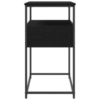 Tavolo consolle Rovere Nero 75 x 40 x 75 cm Legno multistrato 862938
