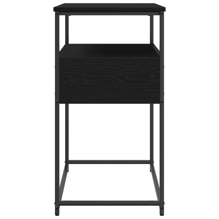 Tavolo consolle Rovere Nero 75 x 40 x 75 cm Legno multistrato 862938
