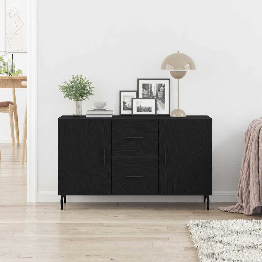 Credenza Rovere nero 100 x 36 x 60 cm Legno multistrato 862959