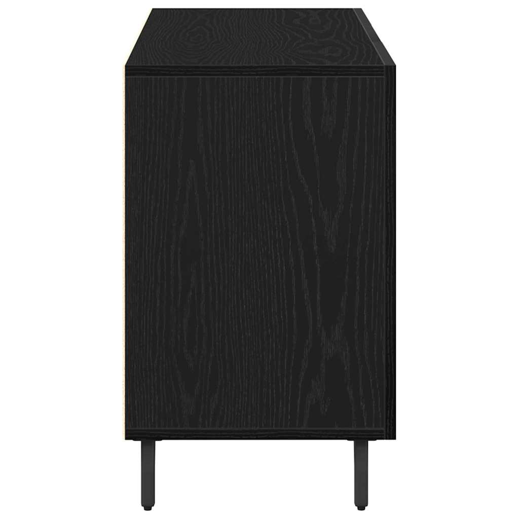Credenza Rovere nero 100 x 36 x 60 cm Legno multistrato 862959