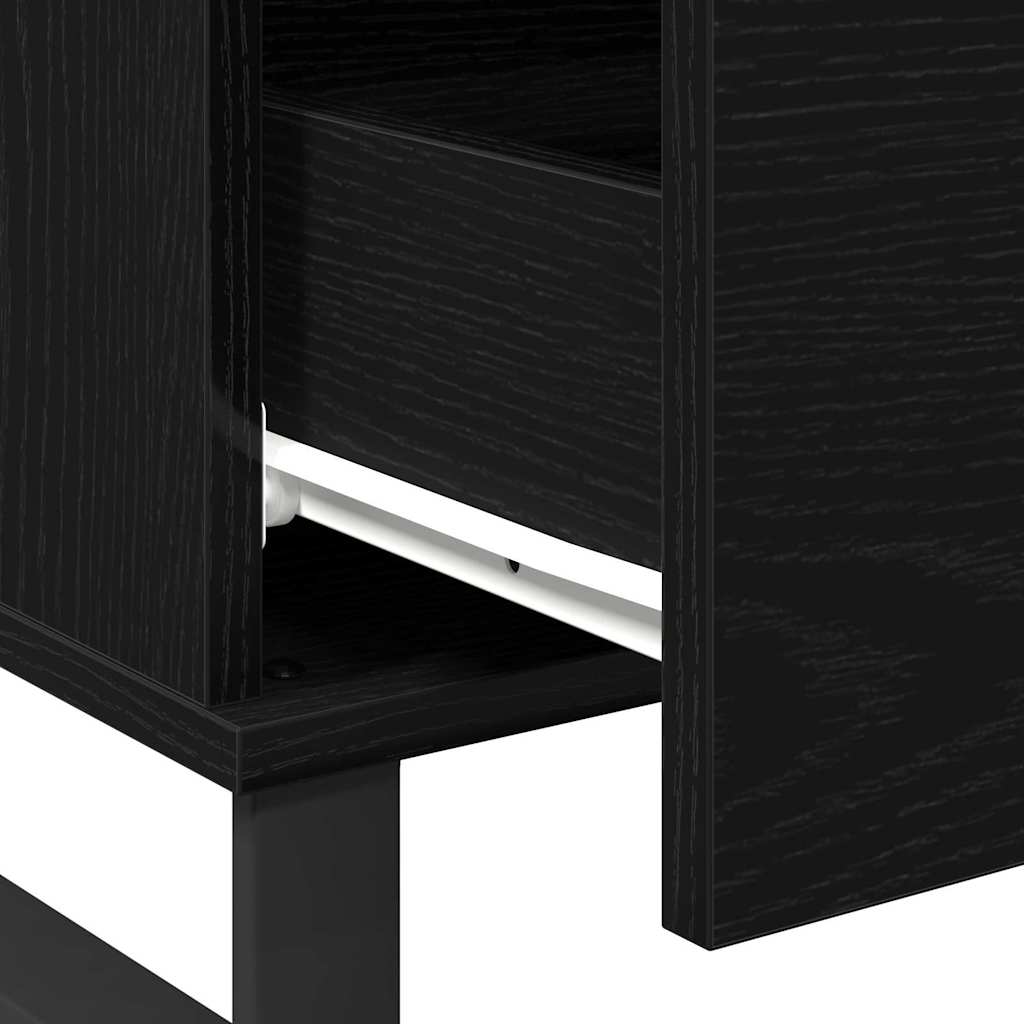 Tavolino da Caffè with Drawer Rovere nero 90 x 50 x 36.5 cm 862963