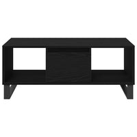 Tavolino Rovere nero 90 x 50 x 36.5 cm Legno multistrato 862964