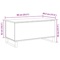Tavolino da salotto Rovere Nero 90 x 44,5 x 45 cm 862968