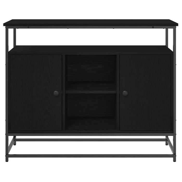 Credenza Rovere nero 100 x 35 x 80 cm Legno multistrato 862978