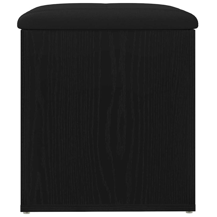 Panchina Contenitore con cuscino Rovere nero 42 x 42 x 45 cm 862982