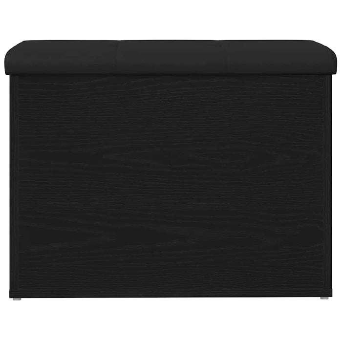 Panchina Contenitore con cuscino Rovere nero 62 x 42 x 45 cm 862983