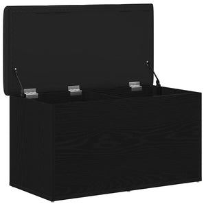 Panchina Contenitore con cuscino Rovere Nero 82 x 42 x 45 cm 862984