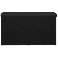 Panchina Contenitore con cuscino Rovere Nero 82 x 42 x 45 cm 862984