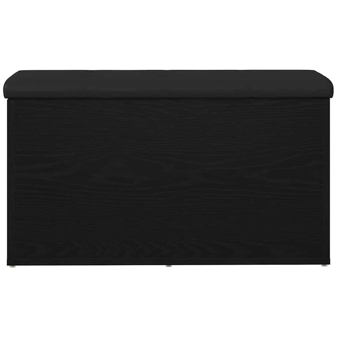 Panchina Contenitore con cuscino Rovere Nero 82 x 42 x 45 cm 862984