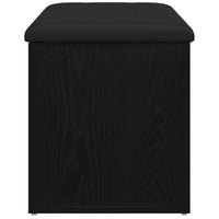 Panchina Contenitore con cuscino Rovere Nero 82 x 42 x 45 cm 862984