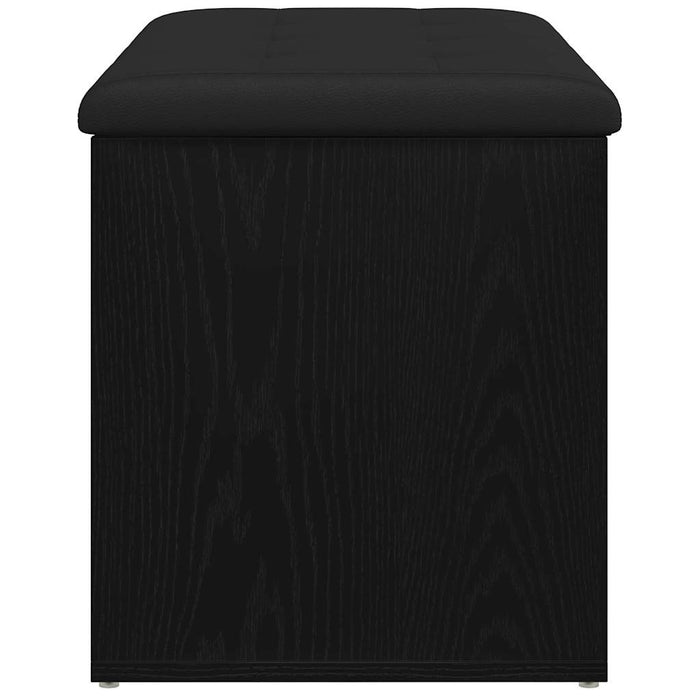 Panchina Contenitore con cuscino Rovere Nero 82 x 42 x 45 cm 862984