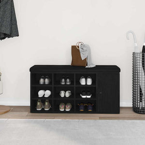 Panca per scarpe Nero 100 x 30 x 48 cm Legno multistrato 862986