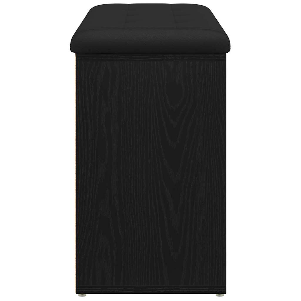 Panca per scarpe Nero 80 x 30 x 48 cm Legno multistrato 862987