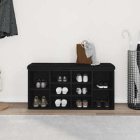 Panca per scarpe Nero 100 x 30 x 48 cm Legno multistrato 862988
