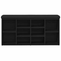 Panca per scarpe Nero 100 x 30 x 48 cm Legno multistrato 862988