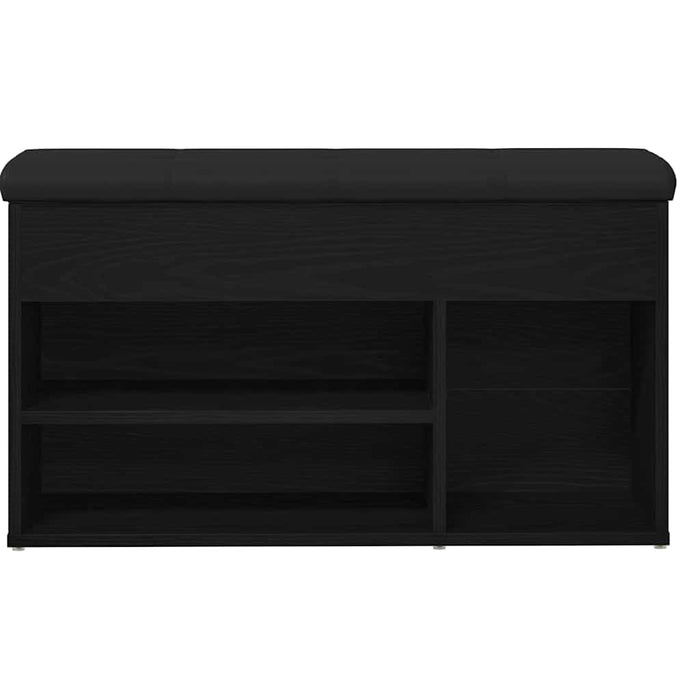 Panca per scarpe Nero 80 x 30 x 45 cm Legno multistrato 862989