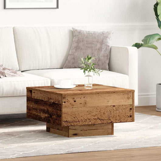 Tavolino da Salotto-Tavolino da soggiorno-Tavolo Legno vecchio 55 x 55 x 31 cm 664399