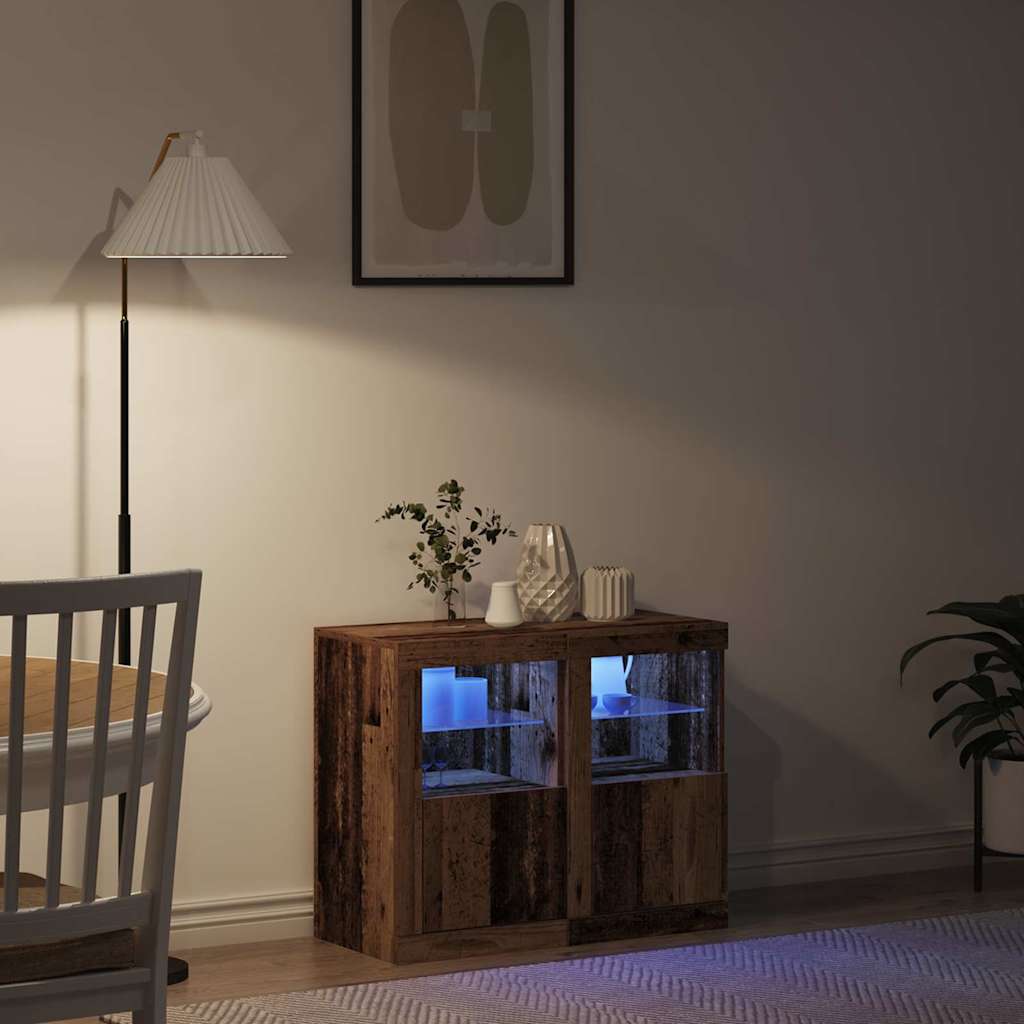 Mobile laterale 2 pcs Legno vecchio 41 x 37 x 67 cm 863019