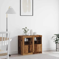 vidaXL Mobile laterale 2 pcs Legno vecchio 41 x 37 x 67 cm