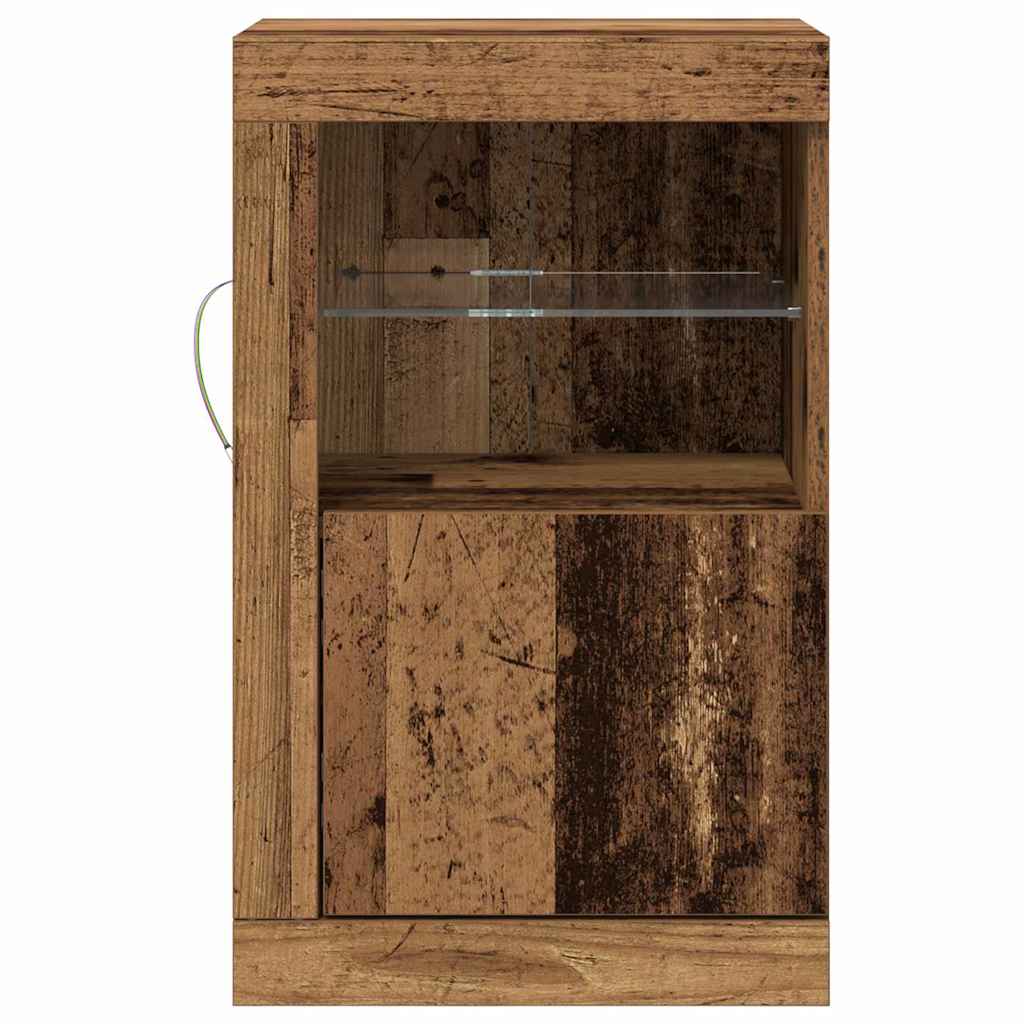 vidaXL Mobile laterale 2 pcs Legno vecchio 41 x 37 x 67 cm