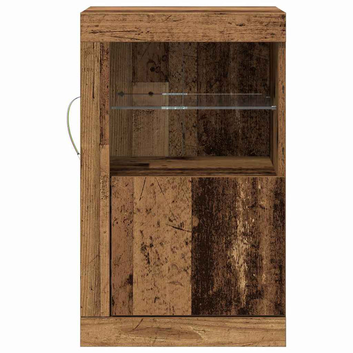 vidaXL Mobile laterale 2 pcs Legno vecchio 41 x 37 x 67 cm