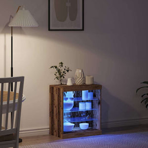 Madia LED Legno vecchio 60,5 x 37 x 67 cm Legno multistrato 863042