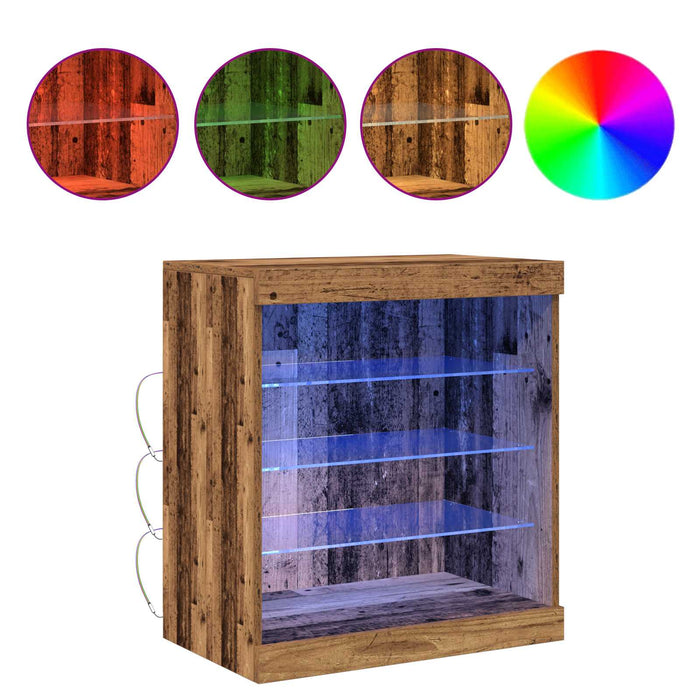 Madia LED Legno vecchio 60,5 x 37 x 67 cm Legno multistrato 863042