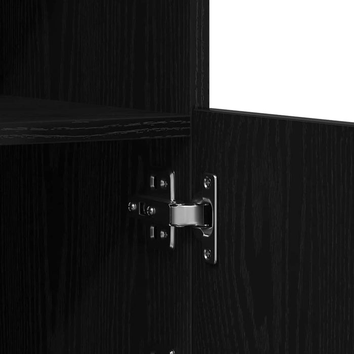 Madia LED Rovere Nero 60,5 x 37 x 67 cm Legno multistrato 863044