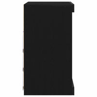 Madia LED Rovere Nero 60,5 x 37 x 67 cm Legno multistrato 863044