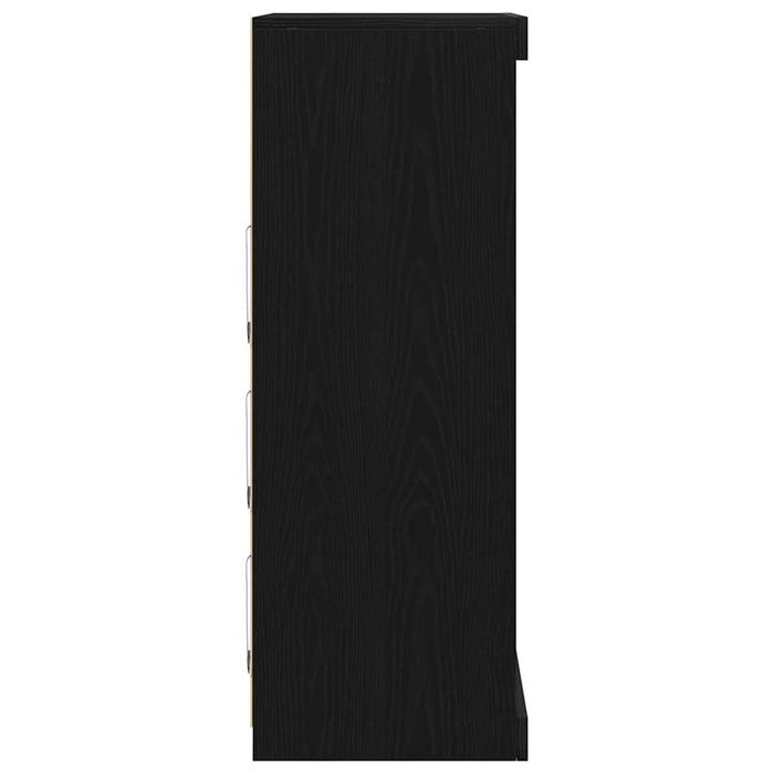 Madia LED Rovere Nero 60,5 x 37 x 100 cm Legno multistrato 863047