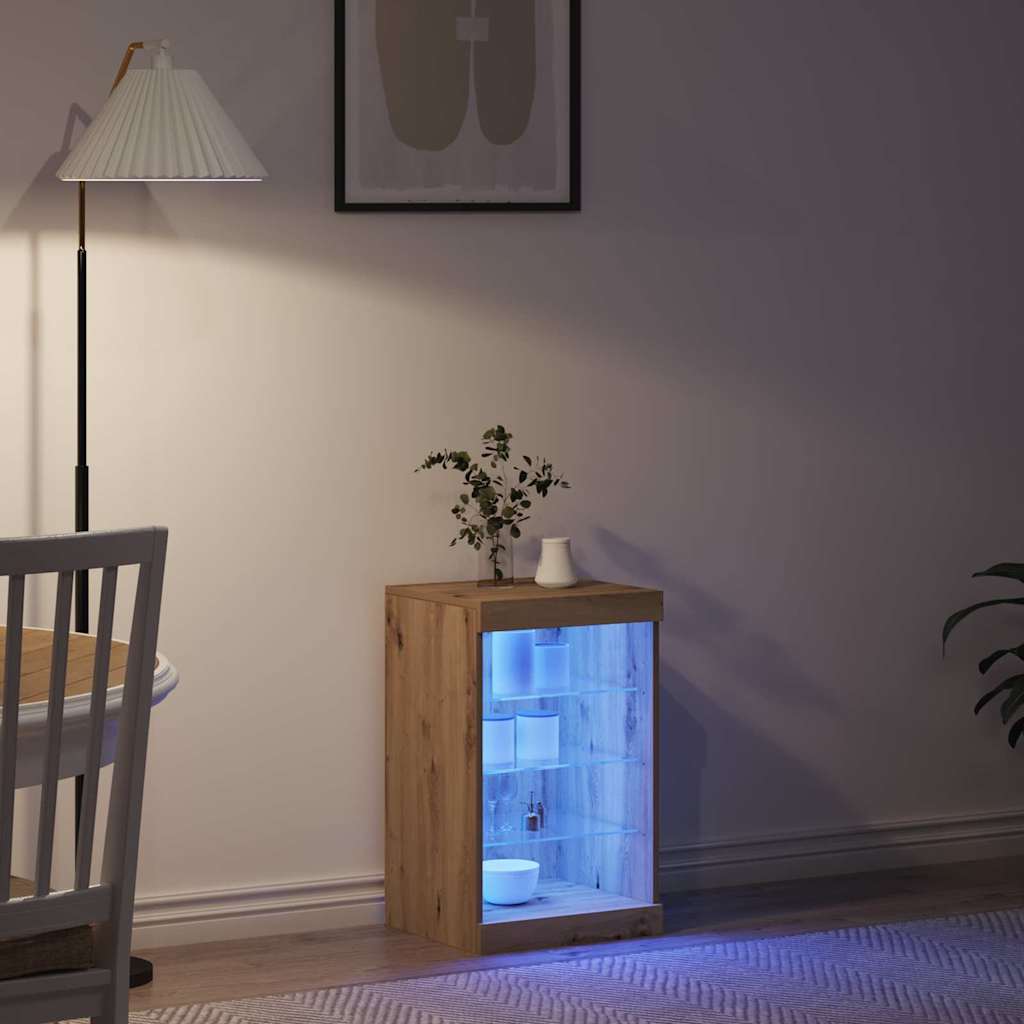 Madia LED Rovere artigianale 41 x 37 x 67 cm Legno multistrato 863052