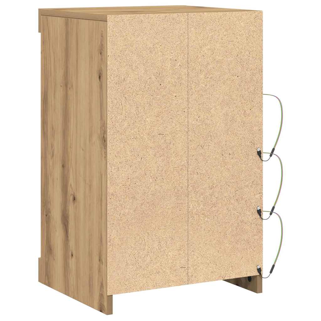 Madia LED Rovere artigianale 41 x 37 x 67 cm Legno multistrato 863052