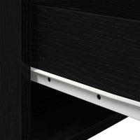 Mobiletto da comodino a parete-Tavolino da notte Rovere Nero 50 x 36 x 30 cm