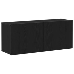 Set mobile TV-Credenza per TV Rovere Nero 100 x 30 x 41 cm Legno multistrato