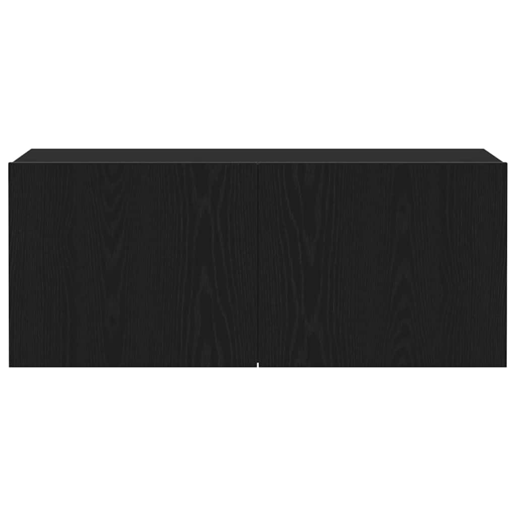 Set mobile TV-Credenza per TV Rovere Nero 100 x 30 x 41 cm Legno multistrato