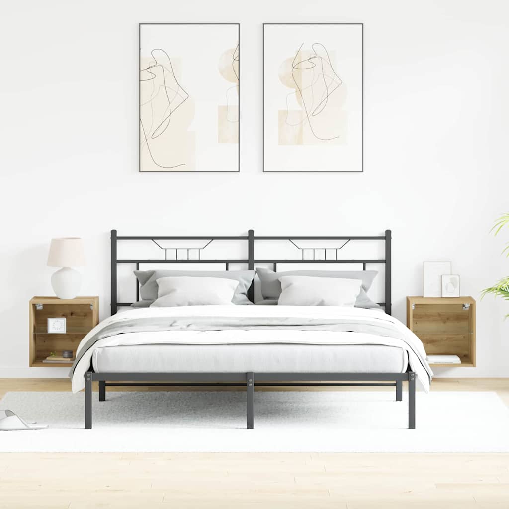 Mensola sospesa con lo scaffale 2 pcs Marrone 40 x 28.5 x 40 cm 863093