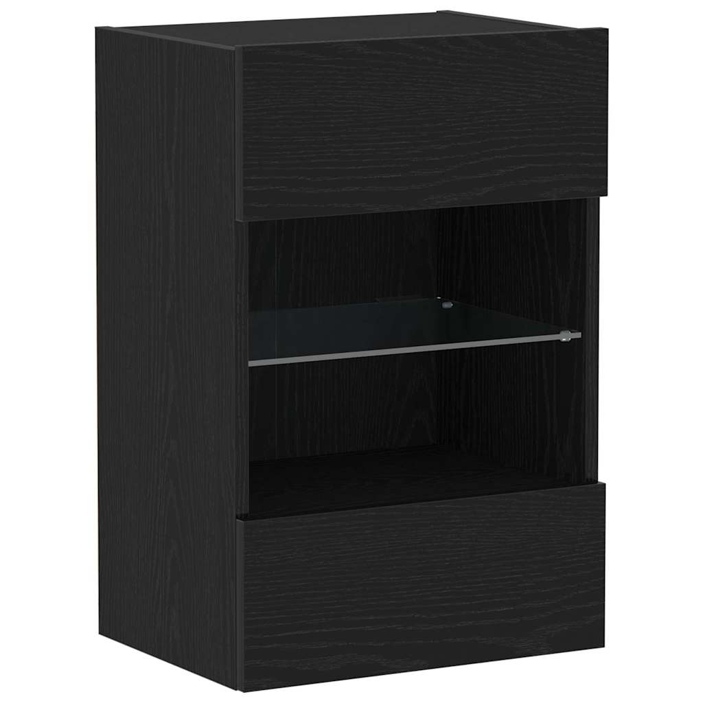 Set mobile TV 2 pz-Set di 2 Credenza per TV Nero 40 x 30 x 60,5 cm Legno multistrato