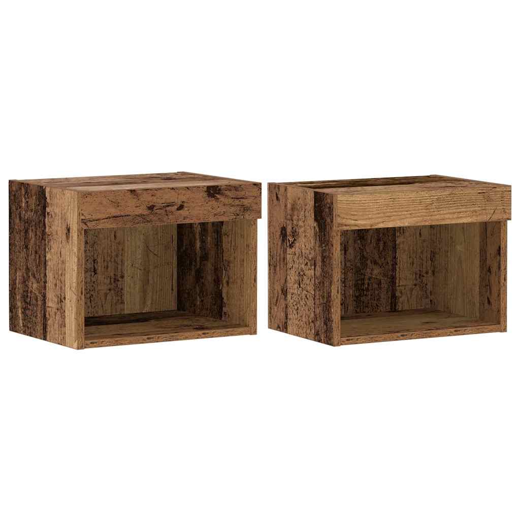 Set mobile TV 2 pz-Set di 2 Credenza per TV Legno vecchio 40 x 30 x 30 cm