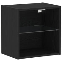 Set mobile TV 2 pz-Set di 2 Credenza per TV Rovere Nero 40 x 30 x 30 cm