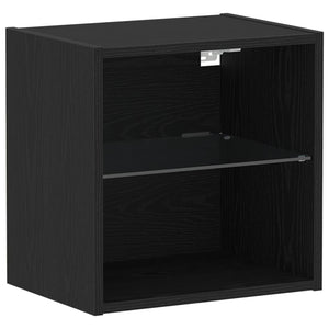 Set mobile TV 2 pz-Set di 2 Credenza per TV Rovere Nero 40 x 30 x 30 cm