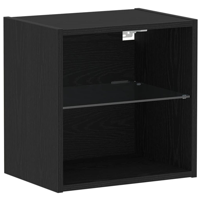 Set mobile TV 2 pz-Set di 2 Credenza per TV Rovere Nero 40 x 30 x 30 cm
