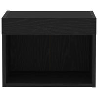 Set mobile TV 2 pz-Set di 2 Credenza per TV Rovere Nero 40 x 30 x 30 cm