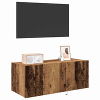 Mobile TV da parete-Mobile TV a Muro-Credenza TV Legno vecchio 80 x 35 x 31 cm