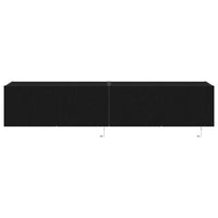 Mobile TV da parete 2 pz-Set di 2 Mobile TV a Muro-Credenza TV Rovere Nero 80 x 35 x 31 cm