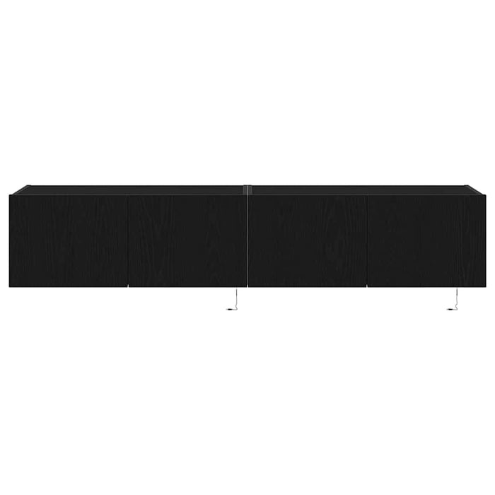 Mobile TV da parete 2 pz-Set di 2 Mobile TV a Muro-Credenza TV Rovere Nero 80 x 35 x 31 cm