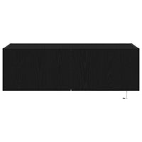 Mobile TV da parete 2 pz-Set di 2 Mobile TV a Muro-Credenza TV Rovere Nero 100 x 35 x 31 cm