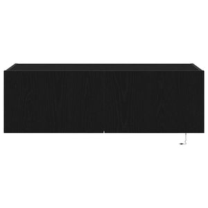 Mobile TV da parete 2 pz-Set di 2 Mobile TV a Muro-Credenza TV Rovere Nero 100 x 35 x 31 cm